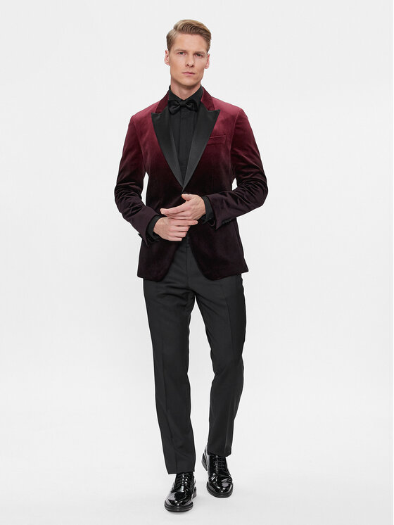 BOSS Boss Sakko Hutson 50502673 Dunkelrot Slim Fit