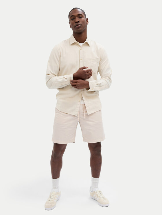 Gap Gap Шорти от плат 566372-13 Бежов Regular Fit