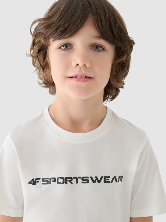 4F 4F T-Shirt 4FJWAW24TTSHM1552-10S Biały Regular Fit