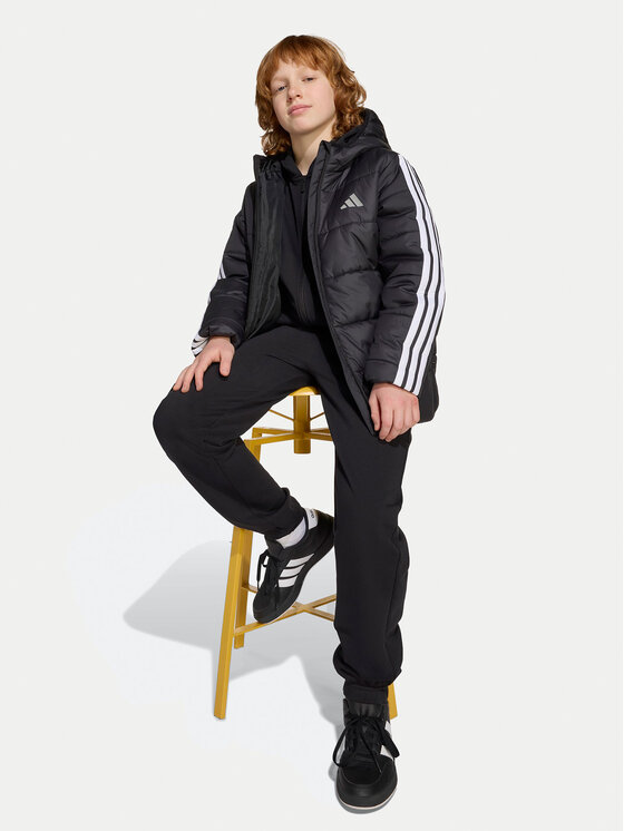 adidas adidas Geacă de iarnă Essentials 3-Stripes JL7402 Negru Regular Fit