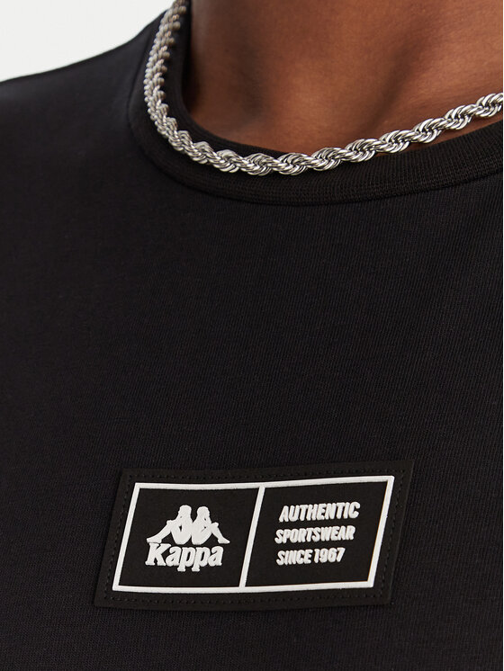 Kappa Kappa Тишърт Authentic Nuria 341V2UW Черен Regular Fit