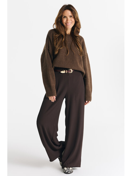 Salme Salme Sweter Livia Brązowy Oversize