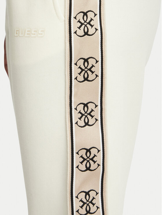 Guess Guess Spodnie dresowe Britney V2YB15 KB3P2 Écru Regular Fit