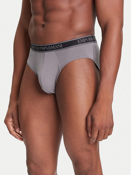Emporio Armani Underwear Emporio Armani Underwear Set od 3 para muških slip gaća EM000369 AF10779 MC198 Siva
