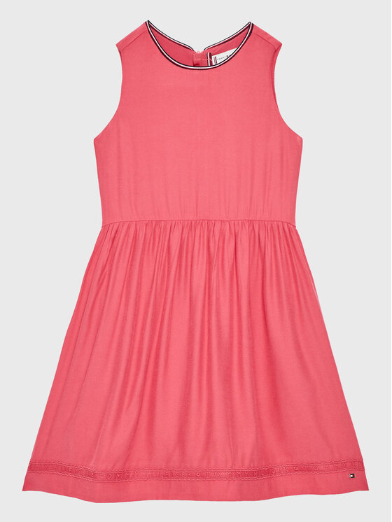 Tommy Hilfiger Každodenné šaty Ceremonial KG0KG07020 M Ružová Regular Fit