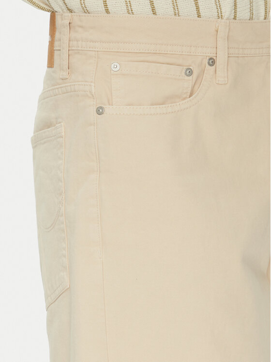 Jack & Jones Jack & Jones Džínsové šortky Owen 12277167 Béžová Baggy Fit
