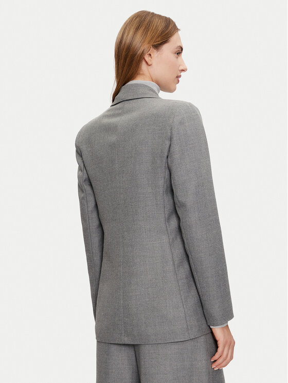 Haveone Haveone Marynarka JVI-M032 Szary Regular Fit