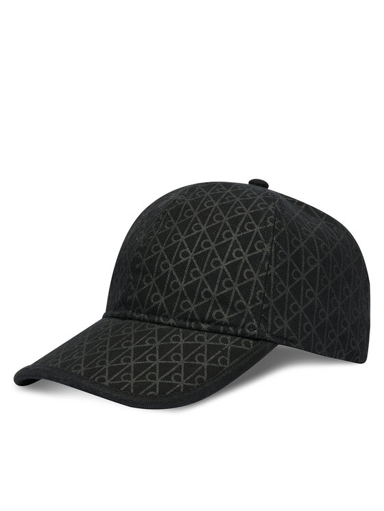 Calvin Klein Calvin Klein Шапка с козирка Emblem Print W Leather Patch Cap LV04D5029G Черен