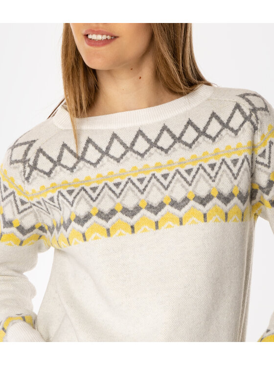 Lee Cooper Lee Cooper Sweter LEANDRA Biały Regular Fit