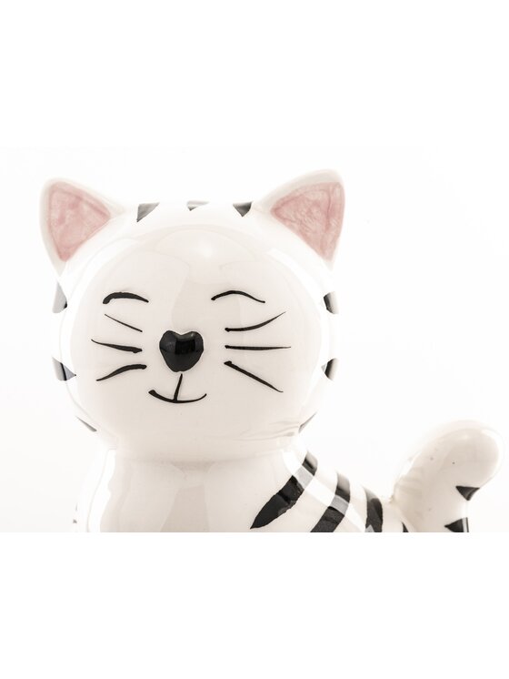 MIAhome MIAhome Figurka Skarbonka ceramiczna - 17,5x14x10 cm kotek GATTINO Biały
