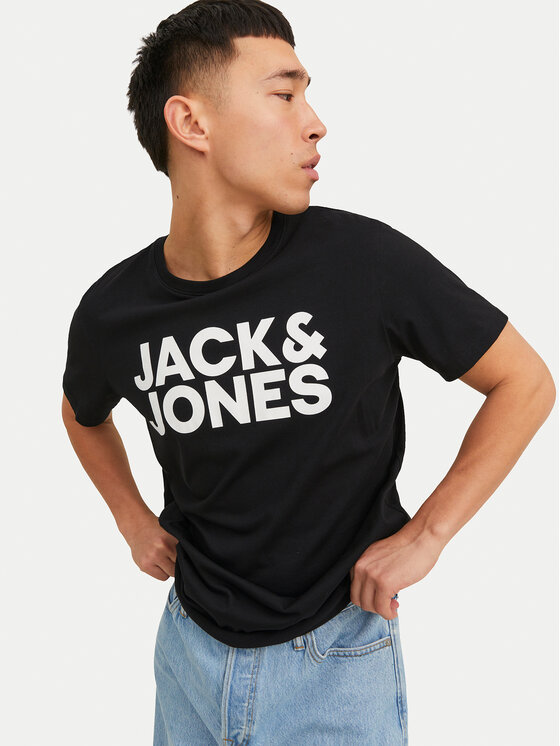 Jack & Jones Jack & Jones Majica Crop Logo 12151955 Črna Regular Fit