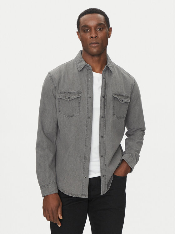 Only & Sons džínsová košeľa Bane 22023247 Sivá Regular Fit
