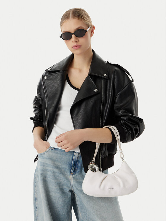 Calvin Klein Geantă Engraved Hw LV04F3554G Alb