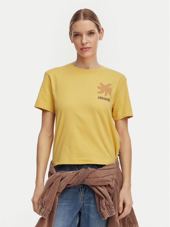 Quiksilver Quiksilver T-särk Standard  EQWZT03197 Kollane Regular Fit