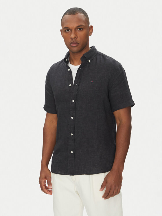 Tommy Hilfiger Tommy Hilfiger Košile MW0MW35207 Černá Regular Fit