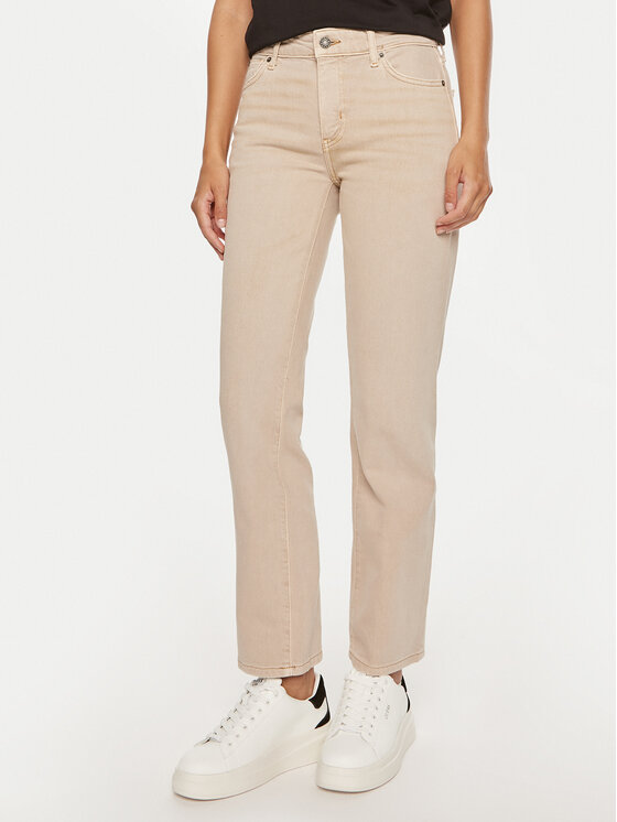 Guess Jeans Guess Jeans Traperice W4YA98 D5E71 Bež Straight Fit