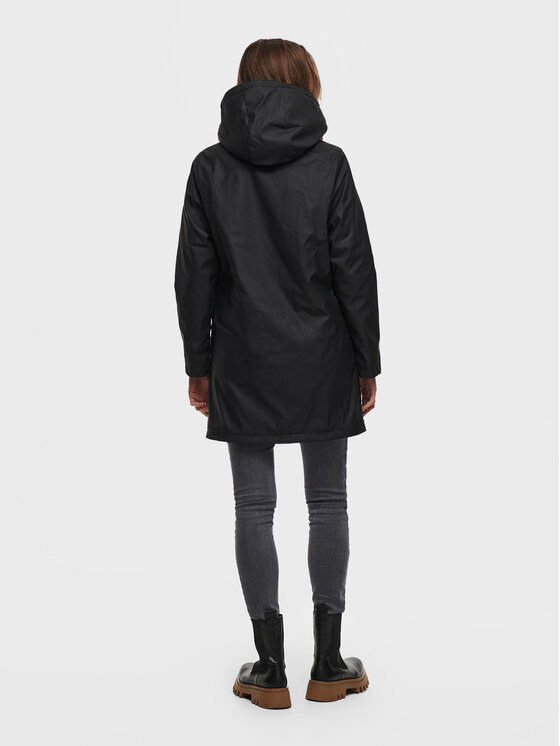 ONLY ONLY Kurtka przeciwdeszczowa Sally 15206116 Czarny Regular Fit