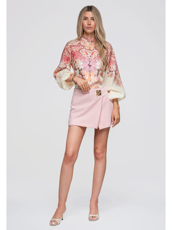 Ombre Ombre Koszula OW-SH-E0062 Żółty Loose Fit