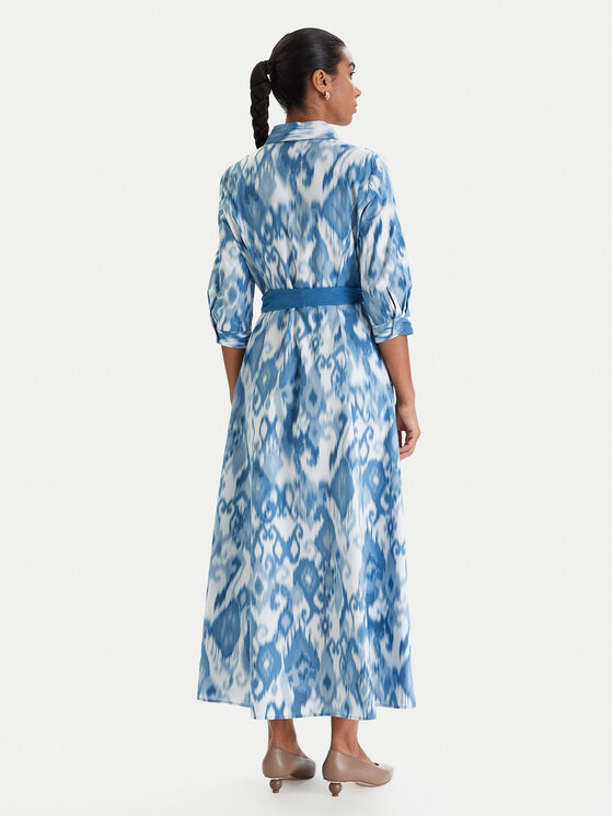 Luisa Spagnoli Luisa Spagnoli Rochie tip cămașă Palato 542965 Albastru Regular Fit