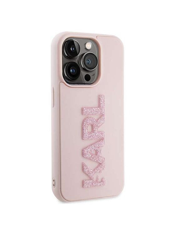 KARL LAGERFELD KARL LAGERFELD Etui na telefon HardCase 3D Rubber Glitter Logo Czarny
