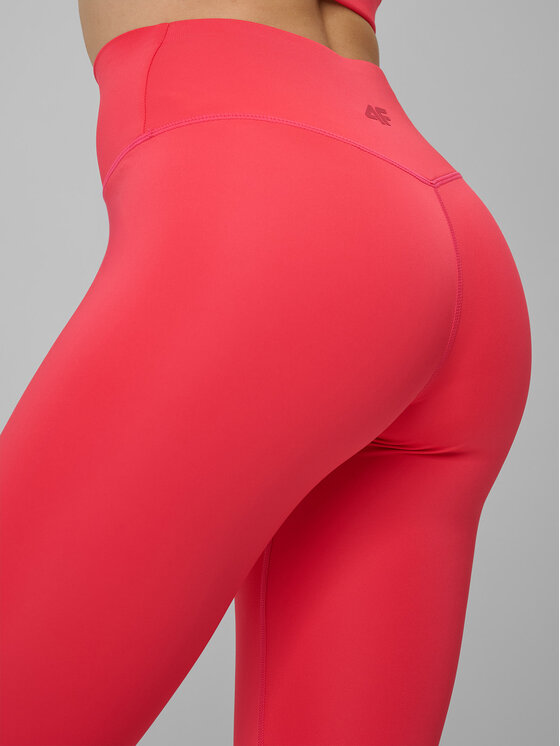 4F 4F Legginsy MULTI ACTIVE Koralowy Slim Fit