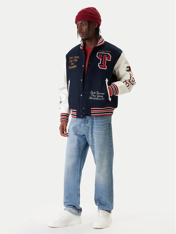 Tommy Jeans Tommy Jeans Bundy bomber Varsity DM0DM22729 Tmavomodrá Regular Fit