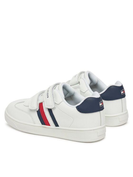 Tommy Hilfiger Tommy Hilfiger Tossud Stripes Low Cut Velcro Sneaker T1X9-33839-1355 S Valge