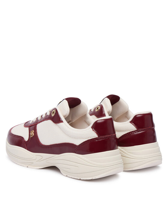 Tommy Hilfiger Tommy Hilfiger Tenisice Modern Runner Shiny Leather FW0FW09413 Tamnocrvena