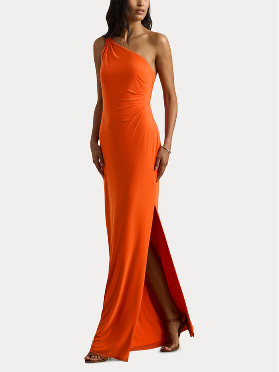 LAUREN RALPH LAUREN LAUREN RALPH LAUREN Večerna obleka 253751483033 Oranžna Slim Fit