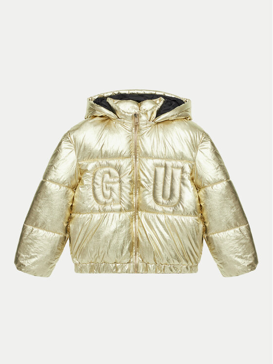Guess Guess Μπουφάν πουπουλένιο J4BL10 WEYO0 Χρυσό Regular Fit