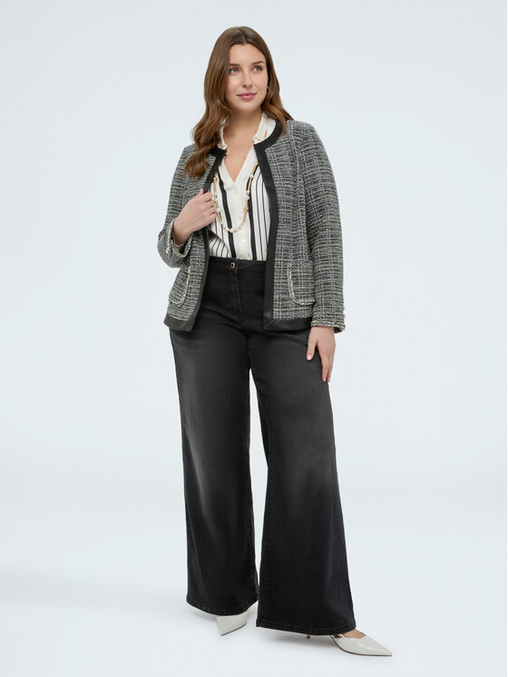 Fiorella Rubino Fiorella Rubino Giacca di transizione R002T001269N0Z3 Nero Boxy Fit