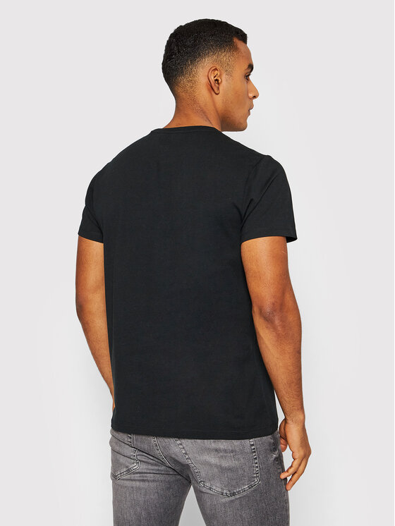 Pepe Jeans Pepe Jeans Marškinėliai Original PM508210 Juoda Slim Fit
