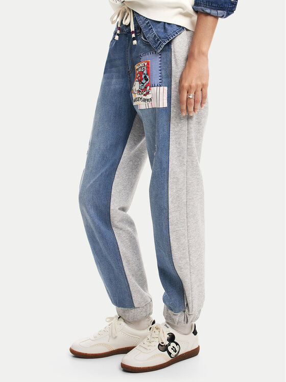 Desigual Jogger nohavice 24WWDD89 Modrá Regular Fit