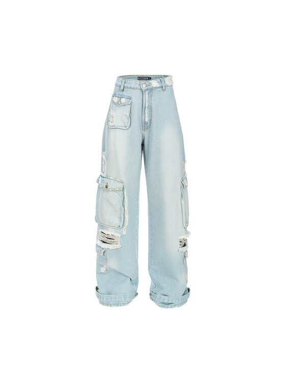 MissDenim MissDenim Jeansy Baggy Niebieski Boyfriend Fit