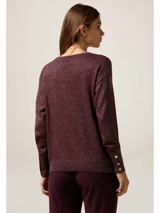 Oltre Oltre Cardigan M307J005045N036 Bordeaux Regular Fit