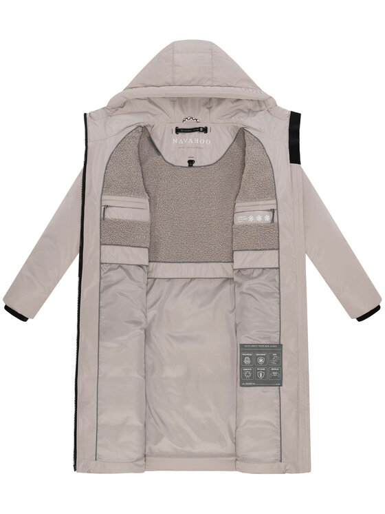 Navahoo Navahoo Kurtka zimowa Herbstnebel Szary Regular Fit