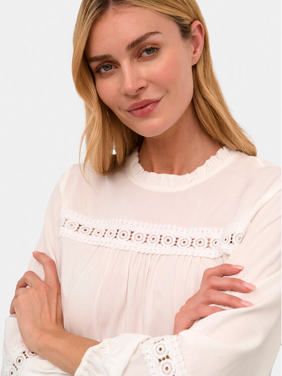 Kaffe Kaffe Majica Freya 10508200 Écru Regular Fit