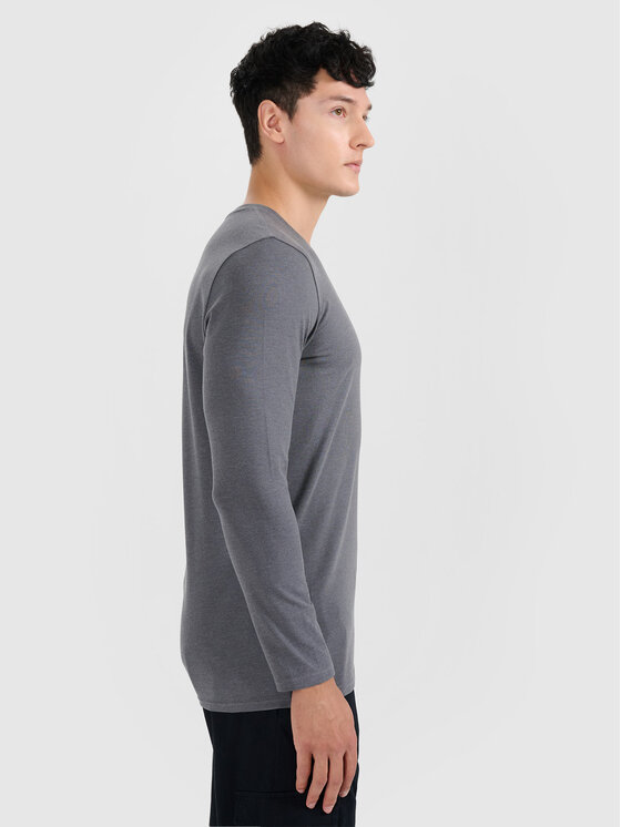 4F 4F Longsleeve NOS Szary ciemny Slim Fit