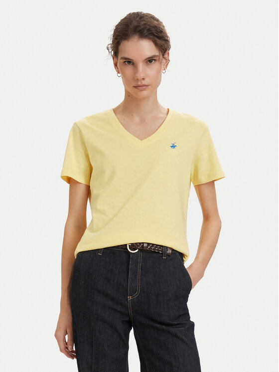 Beverly Hills Polo Club Beverly Hills Polo Club Тишърт P-SS26W-TS5165188 Жълт Regular Fit