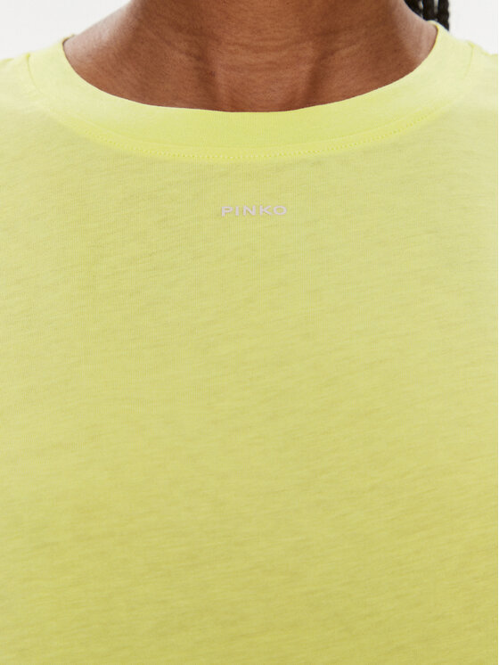 PINKO Pinko T-Shirt Basico 100373 A1N8 Žlutá Regular Fit
