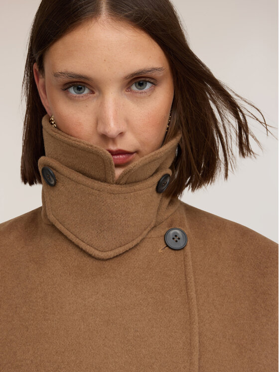 Motivi Motivi Cappotto invernale R055Q001200N012 Crema Over Fit