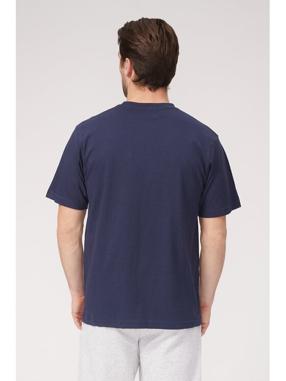 TeeShoppen TeeShoppen T-Shirt 'Oversized Collection' Granatowy Oversize