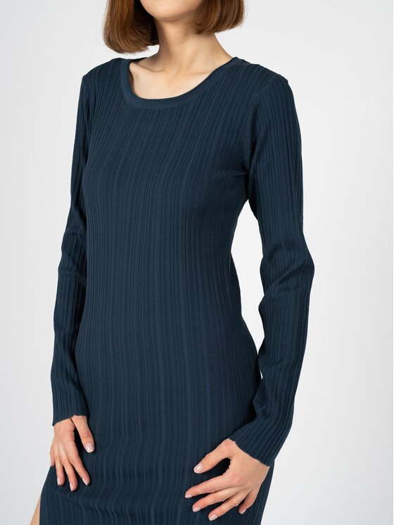 Silvian Heach Silvian Heach Každodenní šaty GPP23253VE Tmavomodrá Slim Fit