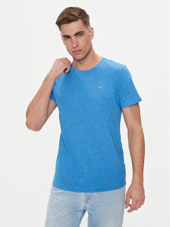 Tommy Jeans Tommy Jeans Tričko Jaspe DM0DM09586 Modrá Slim Fit