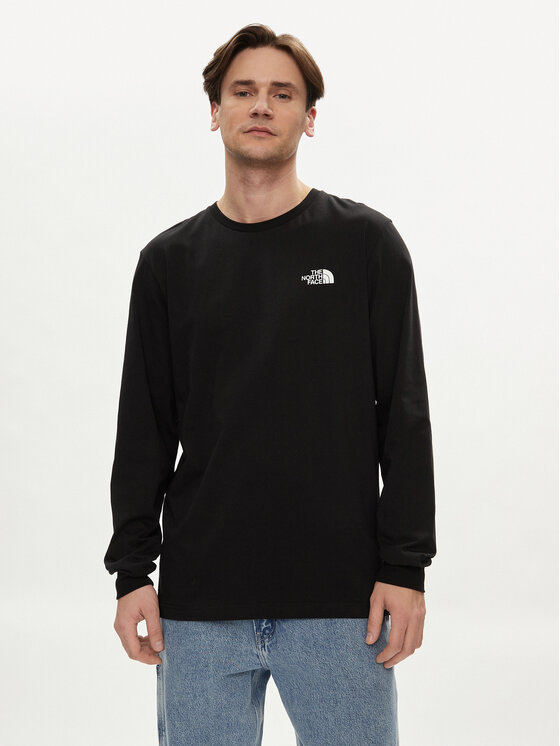 The North Face Longsleeve krekls Easy NF0A87N8 Melns Regular Fit