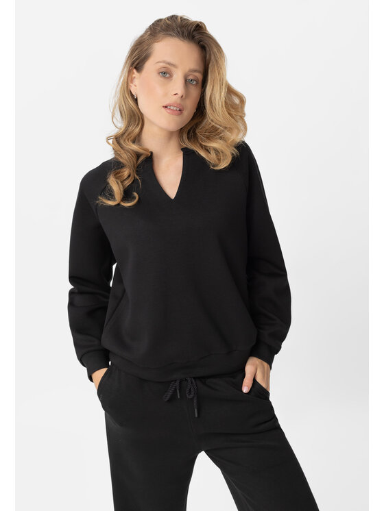 Volcano Volcano Bluza B-KAYA Czarny Regular Fit