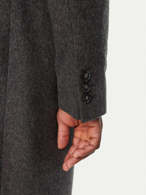 BOSS Boss Volneni plašč H-Hyde 50525739 Siva Slim Fit
