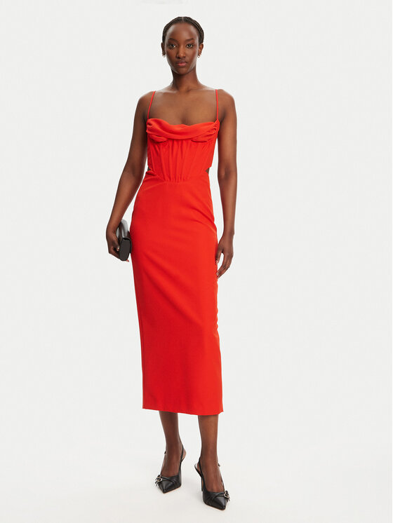BARDOT BARDOT Cocktail obleka Martini 58535DB Rdeča Slim Fit