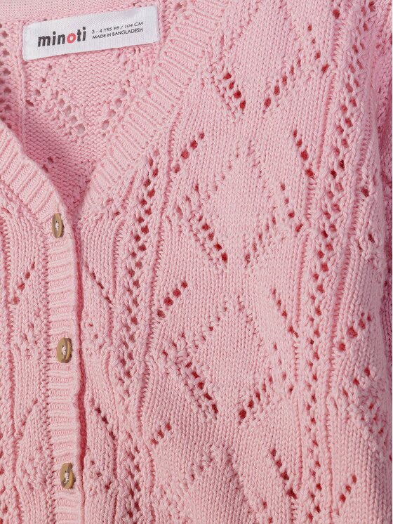 minoti minoti Kardigan 30KNIT101 Różowy Regular Fit
