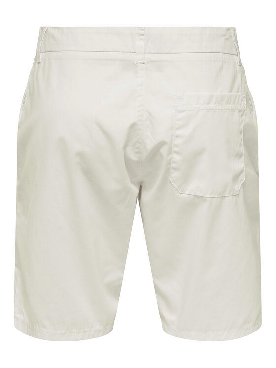 Only & Sons Only & Sons Pantalon scurți din material Skal 22034682 Écru Slim Fit